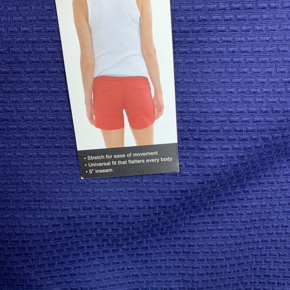 The Limited Shorts Womens Size 4 Navy Blue Waffle Weave Tailored Short Chino - Picture 6 of 16